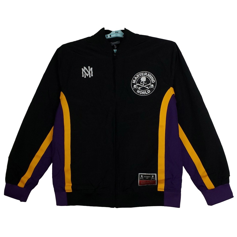 Mastermind World Mitchell & Ness Large Warm Up Jacket Black Purple Yellow New
